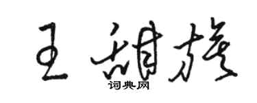駱恆光王甜旗草書個性簽名怎么寫