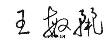 駱恆光王敏麗草書個性簽名怎么寫