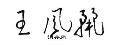 駱恆光王風麗草書個性簽名怎么寫