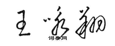 駱恆光王詠翔草書個性簽名怎么寫