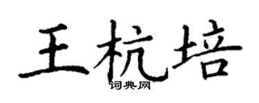 丁謙王杭培楷書個性簽名怎么寫