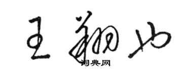 駱恆光王翔也草書個性簽名怎么寫