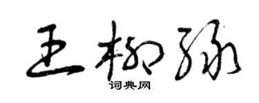 曾慶福王柳綠草書個性簽名怎么寫