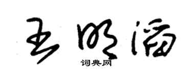 朱錫榮王明滔草書個性簽名怎么寫