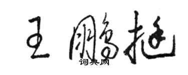 駱恆光王鵬挺草書個性簽名怎么寫