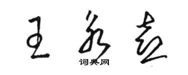 駱恆光王永喜草書個性簽名怎么寫