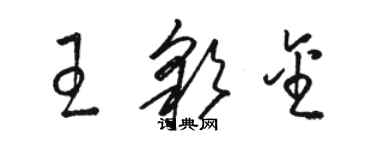 駱恆光王彩金草書個性簽名怎么寫