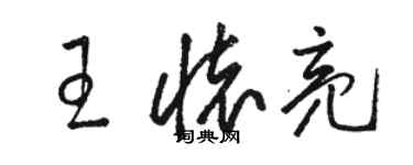駱恆光王懷亮草書個性簽名怎么寫