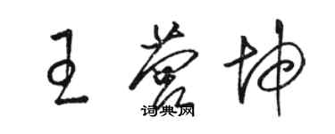 駱恆光王營坤草書個性簽名怎么寫