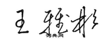 駱恆光王雅彬草書個性簽名怎么寫