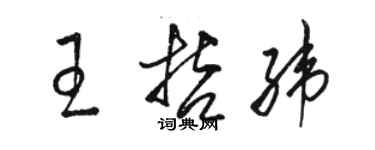 駱恆光王哲緯草書個性簽名怎么寫