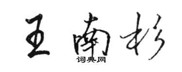 駱恆光王南杉行書個性簽名怎么寫