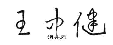 駱恆光王中健草書個性簽名怎么寫