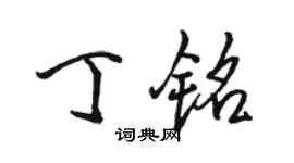 駱恆光丁銘行書個性簽名怎么寫