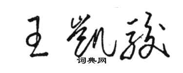 駱恆光王凱駿草書個性簽名怎么寫