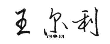 駱恆光王爾利行書個性簽名怎么寫