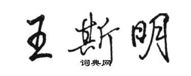 駱恆光王斯明行書個性簽名怎么寫
