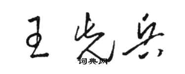 駱恆光王先兵草書個性簽名怎么寫