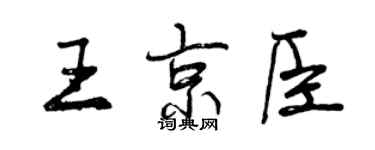 曾慶福王京臣行書個性簽名怎么寫
