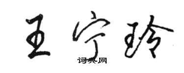 駱恆光王寧玲行書個性簽名怎么寫