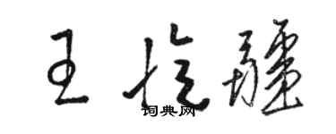 駱恆光王憶疆草書個性簽名怎么寫