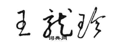 駱恆光王龍珍草書個性簽名怎么寫