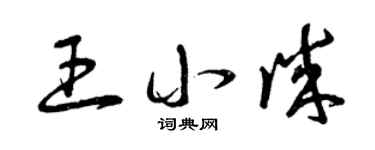 曾慶福王小誠草書個性簽名怎么寫