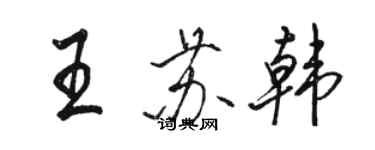 駱恆光王蘇韓行書個性簽名怎么寫