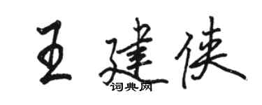 駱恆光王建俠行書個性簽名怎么寫