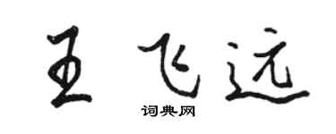 駱恆光王飛遠行書個性簽名怎么寫