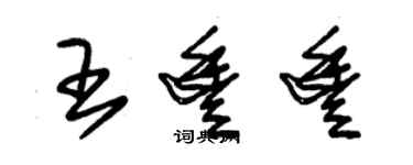朱錫榮王豐豐草書個性簽名怎么寫