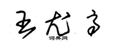 朱錫榮王尤高草書個性簽名怎么寫