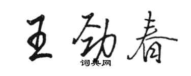 駱恆光王勁春行書個性簽名怎么寫