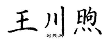 丁謙王川煦楷書個性簽名怎么寫