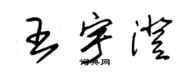 朱錫榮王宇澄草書個性簽名怎么寫