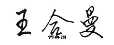 駱恆光王合曼行書個性簽名怎么寫