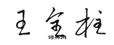 駱恆光王全柱草書個性簽名怎么寫