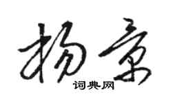 駱恆光楊景草書個性簽名怎么寫