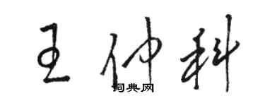 駱恆光王仲科草書個性簽名怎么寫