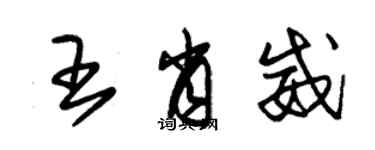 朱錫榮王肖威草書個性簽名怎么寫