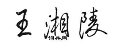 駱恆光王湘陵行書個性簽名怎么寫