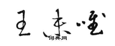 駱恆光王未唯草書個性簽名怎么寫