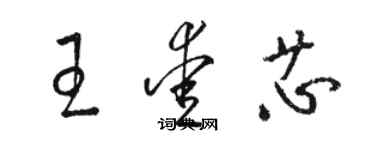 駱恆光王愛芯草書個性簽名怎么寫