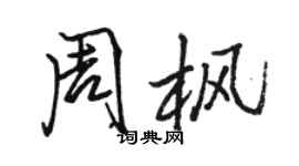 駱恆光周楓行書個性簽名怎么寫