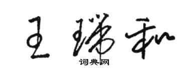 駱恆光王瑞和草書個性簽名怎么寫