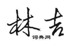 駱恆光林吉行書個性簽名怎么寫