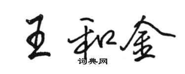 駱恆光王和金行書個性簽名怎么寫