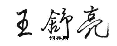 駱恆光王舒亮行書個性簽名怎么寫