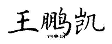 丁謙王鵬凱楷書個性簽名怎么寫