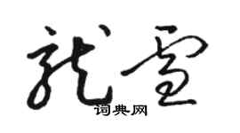 駱恆光龍雪草書個性簽名怎么寫